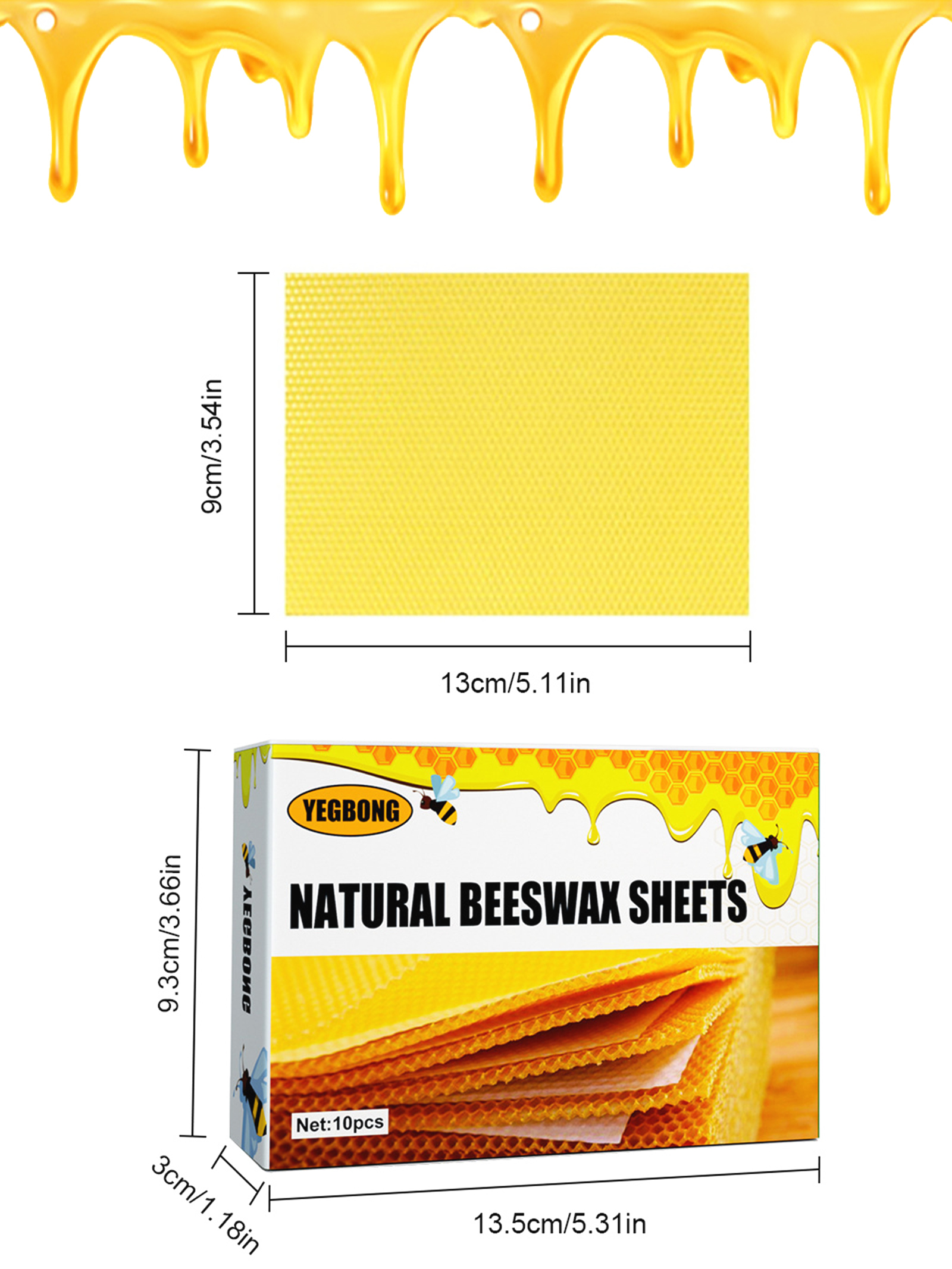 10Pcs Natural Honeycomb Bee Wa - Candle Supplies To Make Candles review and price