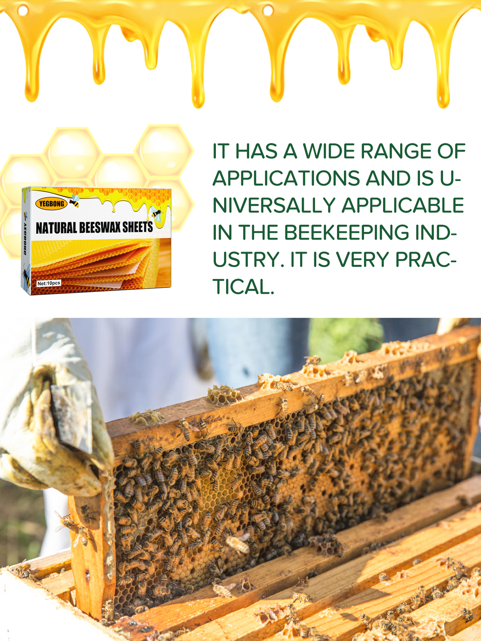 10Pcs Natural Honeycomb Bee Wa - Candle Supplies To Make Candles review and price