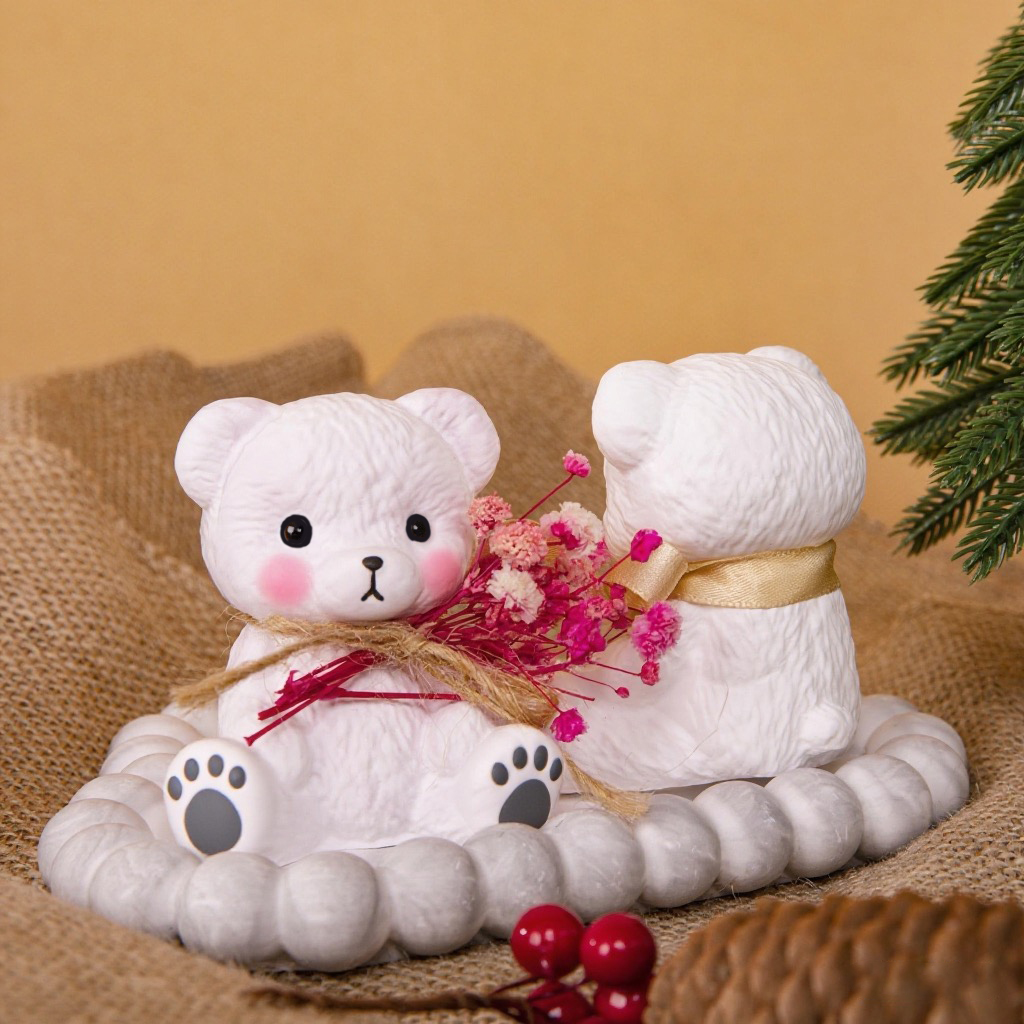 3PCS Couple Bear Silicone Mold - Candle Supplies To Make Candles review and price