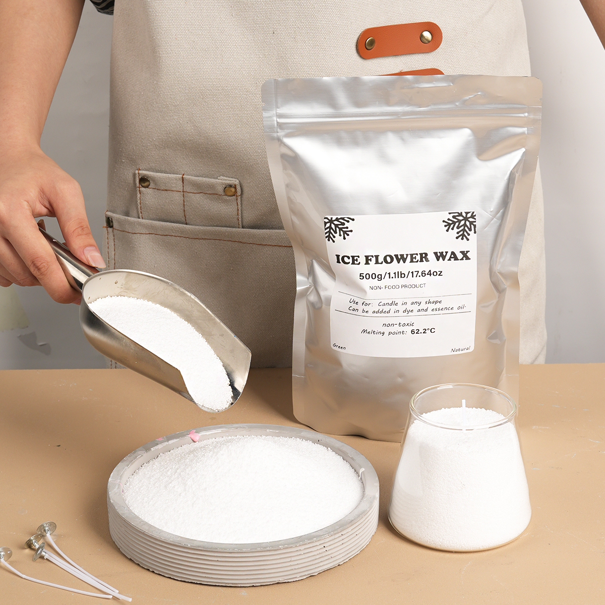 500g/1000g White Sand Wax Ice  - Candle Supplies To Make Candles review and price